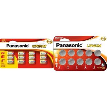 Imagem de Batería Panasonic CR2 3V Paquete de 12 y Batería de Botón CR2032 3V Pa