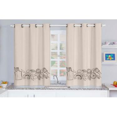 Imagem de Cortina De Cozinha Blackout PVC Estampada 2,20 X 1,30 - HOUSE COLLECTI
