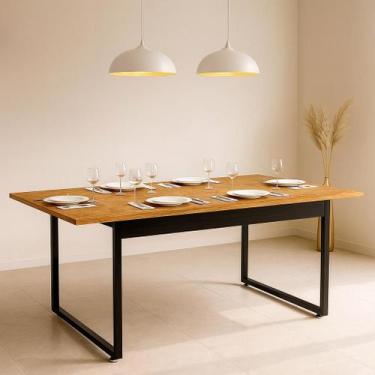 Imagem de Mesa de Jantar Retangular 160x80 Para Sala De Estar E Cozinha Estilo I