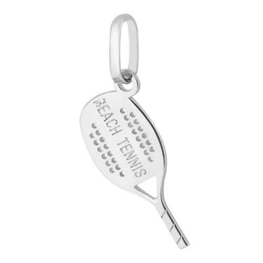 Imagem de Pingente de Prata Raquete Beach Tennis 15x0.6mm - Convex
