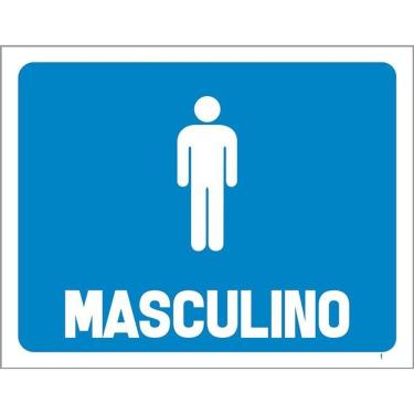 Imagem de Placa De Banheiro - Masculino  36X46 