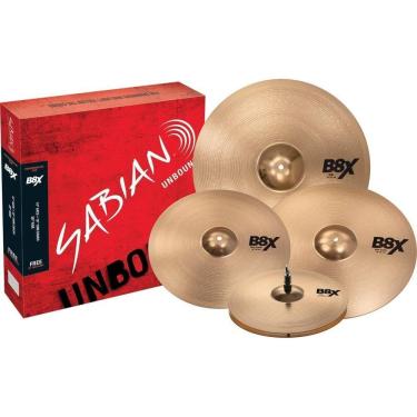 Imagem de KIT PRATOS SABIAN 8BX PERFORMANCE SET PLUS LIGA B8 14" 16" 18" 20"