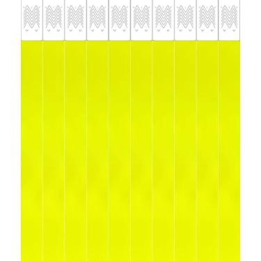 Imagem de Pulseira de Identificação Tyvek Amarelo Fluor 50unid