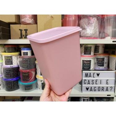 Imagem de Recipiente Tupperware Refri Line Quadrado 2,2 Litros Rosa Claro