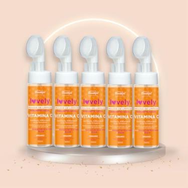 Imagem de Kit 05 Unidades Mousse de Limpeza Facial Skin Care Face Beautiful 150ml (Vitamina C)