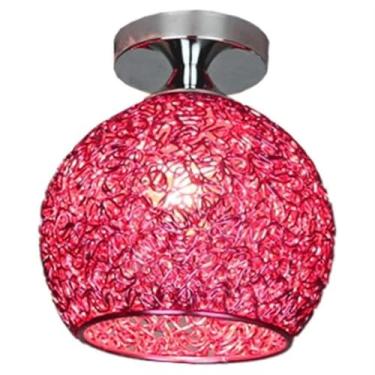 Imagem de Lustre de escada com fio de alumínio, luminária de teto semi-embutida, luminária moderna e criativa próxima ao teto, luminária para vestiário, sala de estar, restaurante, cozinha (cor