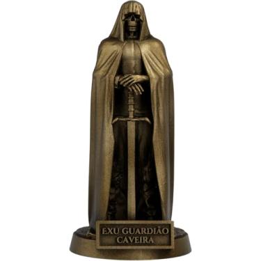 Imagem de Estátua Exu Guardião Caveira Imagem Umbanda Candomblé (Cor Ouro Velho)