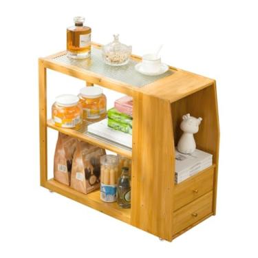 Imagem de Mesa auxiliar auxiliar para sofá, mesa de centro pequena, sala de estar, mesa auxiliar para casa, quarto, mesa de cabeceira, armário lateral de armazenamento móvel mesa auxiliar para sofá (A