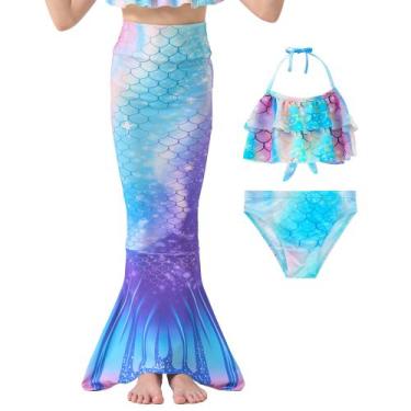 Imagem de Conjunto de roupa de banho GALLDEALS para meninas de 3 a 12 anos com b