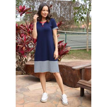 Imagem de Vestido Pau a Pique Náutico Azul Marinho
