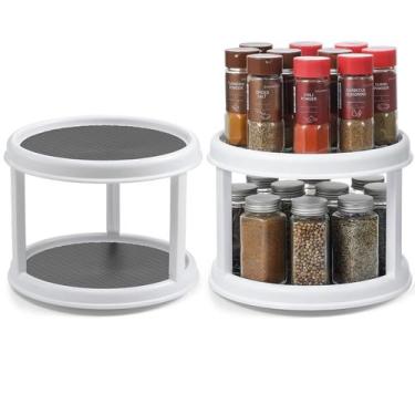 Imagem de Organizador de especiarias Lazy Susan LANDNEOO, 2 camadas, 10 cm, paco