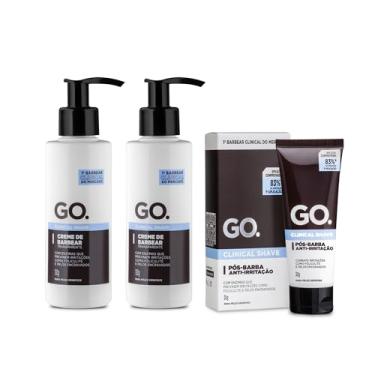 Imagem de 2 Cremes De Barbear Transparente Clinical Com Enzimas Cicatrizantes Anti Foliculite Pelos Encravados E Vermelhidão Go Man com Pós-barba clinical brinde