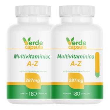 Imagem de Kit 2 Multivitamínico Completo 360 Cápsulas - Complexo Vitamínico de A a Z - Suplemento Alimentar em Cápsulas - Verde Cápsula