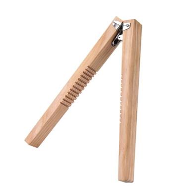 Imagem de SiaBiced Descascador de amendoim Acessório de cozinha Ferramenta multifuncional para quebrar amendoim Grampo de descascador de madeira