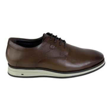 Imagem de Sapato Casual Social Masculino Jota Pe 3D Couro Legitimo-Masculino