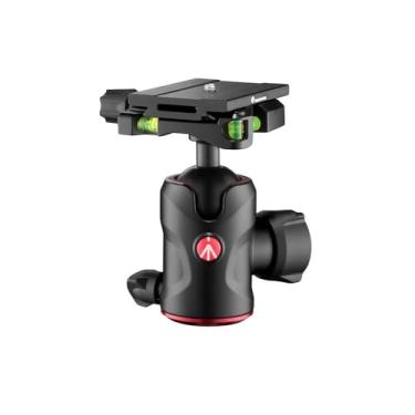 Imagem de Manfrotto Cabeça esférica compacta 496 com placa de liberação rápida MSQ6PL, cabeça esférica fluida para tripé de câmera, estabilizadores de câmera, controles remotos, equipamento fotográfico