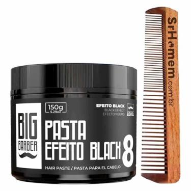 Imagem de Kit Pasta Para Cabelo Black 150g e Pente Duplo Big Barber