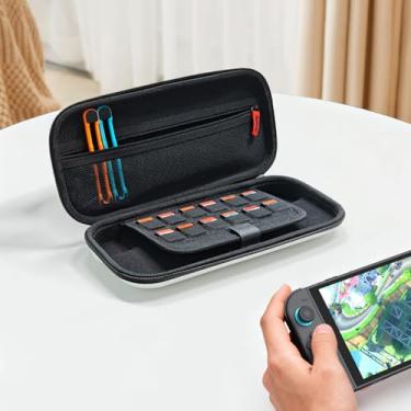 Imagem de Carry Pouch Case Compatible for Nintendo Switch 2 (2025), Portable Hard Travel Case with Pockets and 12 Game Cartridges Compatible for Switch 2 Accessories (White)