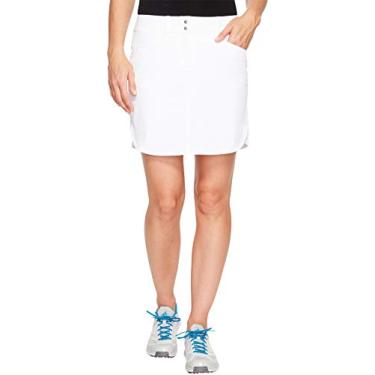 Imagem de Saia feminina Adidas Golf Essential 3 listras, Branco, 14