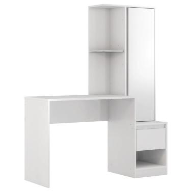 Imagem de Escrivaninha Com Armário 1 Porta 1 Gaveta Office Morada D02 Branco - Mpozenato