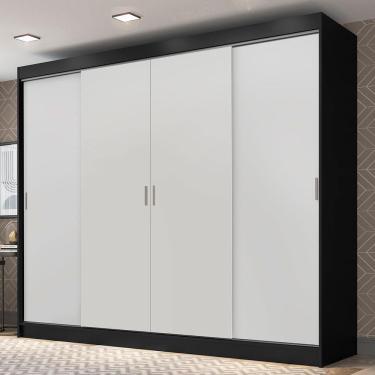 Imagem de Guarda-roupa Casal Austin 4 Portas 3 Gavetas Preto