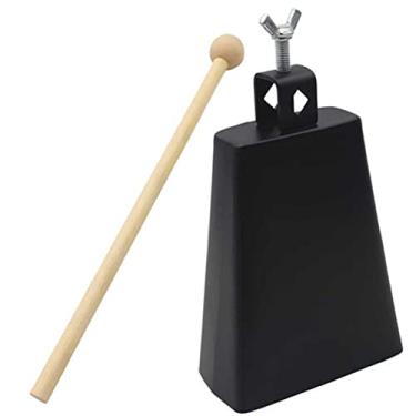 Imagem de Mingzhe Acessórios de Tambor de Cowbell Preto de Metal de Percussão Entusiastas de Som Animados de 6 Polegadas