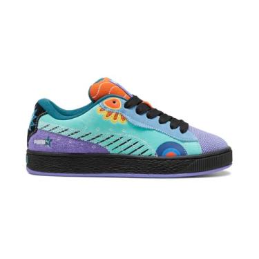 Imagem de PUMA Tênis masculino de camurça GG Ddlm com cadarço casual - azul, roxo, Azul, 42