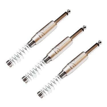 Imagem de Kit 3 Plug P10 Macho Mono Com Mola Roxtone