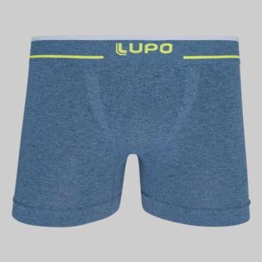 Imagem de Cueca Lupo Boxer Fio Texturizado Plus Size 17800, Azul, XXXG