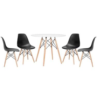 Imagem de Loft7, Kit - Mesa Eames 90 cm + 4 cadeiras Eames Dsw