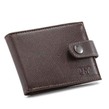 Imagem de Carteira porta cartão 100% em couro legitimo masculina com ziper grande (Preto)