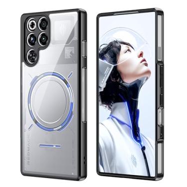 Imagem de Suttkue Capa para Nubia Red Magic 11 Pro/11 Pro+, material de policarbonato de alta qualidade, resistente a arranhões, antiderrapante preta