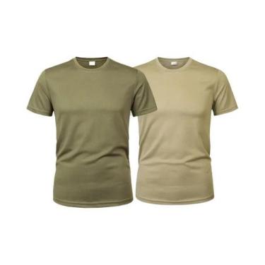 Imagem de Camiseta Tática Masculina de Secagem Rápida - Manga Curta, Gola Redond