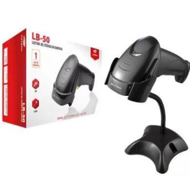 Imagem de Leitor Código Barras Usb Laser com Suporte C3Tech LB-50BK