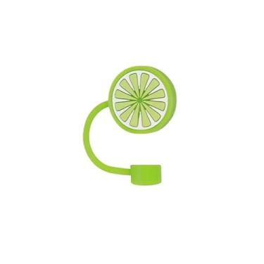 Imagem de Capa de canudo de limão verde para copo Stanley de 10 e 850 g, tampa de silicone de 10 mm para acessórios de copo Stanley, bonito topo de palha para copos, tampa de palha para tampas de ponta de