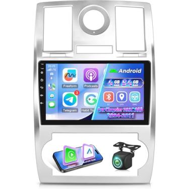 Imagem de [4 + 64 G] Rádio automotivo NHOPEEW para Chrysler 300C 300 2004-2011 – Carplay sem fio e Android Auto – tela sensível ao toque de 23 cm, estéreo para carro Android com equalização de áudio/GPS/WiFi