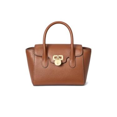 Imagem de Lauren Ralph Lauren Bolsa bronzeadora pequena de couro granulado, Lauren Tan, Lauren Tan, One Size