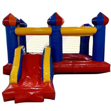 Imagem de Castelinho Inflável 3x1 Tobogã, Pula Pula e Piscina c/ Motor