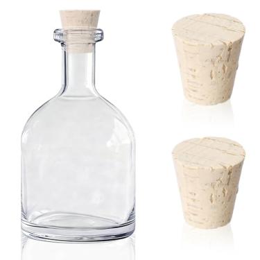 Imagem de Rolha de cortiça de madeira Carboy, 2 peças de tampa de jarro de vidro, rolha de fermentação afunilada para recipientes de 3,5, 6 galões, acessórios herméticos para fabricação de vinho