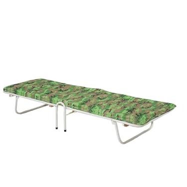 Imagem de Cama Dobrável para Camping 170x60cm - Cama Solteiro com Colchão 5cm - Suporte 100kg