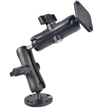 Imagem de Suporte de esfera de alumínio de 2,5 cm – Extensão de braços de soquete duplo duplo com diamante AMPS e base redonda, para montagem de carro, barco e painel, compatível com GPS RAM B Size, localizador