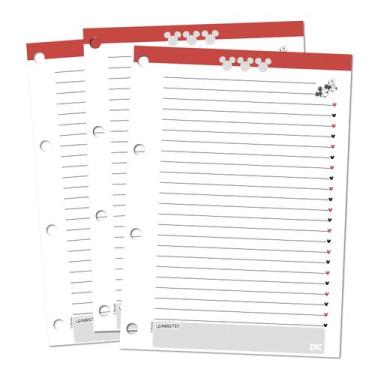 Imagem de Refil de Folhas para Fichário Universitário Mickey e Minnie - DAC LTDA