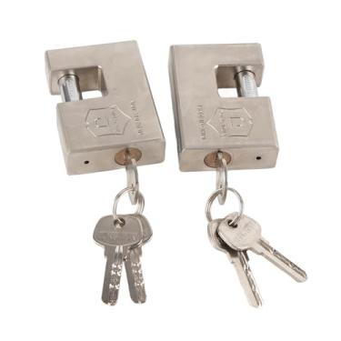 Imagem de Aqur2020 Cadeado Resistente, Fechamento Impermeável à Prova de Ferrugem do Retângulo Com 6 Chaves, Fechamento do Protetor para o Fechamento do Monobloco da Porta da Garagem
