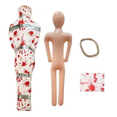 Imagem de Rrlihjgu Adereço de Cadáver, Corpo Inflável, Decorações de Horror Realistas e Ensanguentadas em Tamanho Real para Festas, Cenas de Crime, Cercas, Varandas, Jardins, Quintais e Gramados