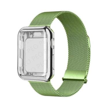 Imagem de Pulseira De Metal Com Fecho Magnético Para Apple Watch, 45mm 44mm 38mm