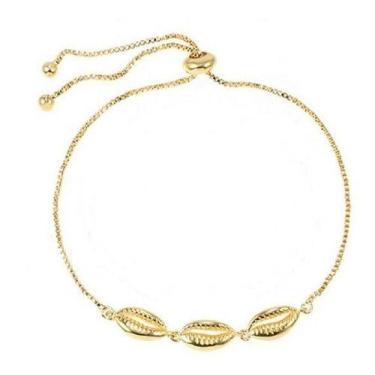 Imagem de Pulseira Bracelete Dourada Búzios Fundo Do Mar Gravatinha - - De Castr