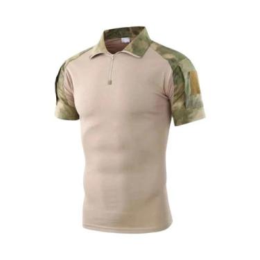 Imagem de Camiseta Tática Masculina de Secagem Rápida - Camuflada, Manga Curta p