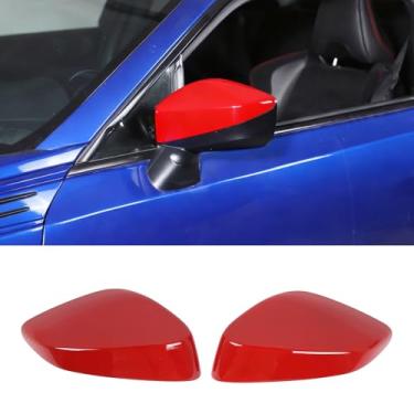 Imagem de Tampas de capa de espelho retrovisor de carro compatíveis com Subaru BRZ e Toyot@ 86 2012-2020 ABS retrovisor de porta lateral acessórios de tampa de acabamento externo (vermelho)
