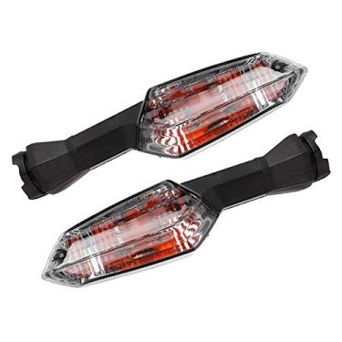 Imagem de Matybobe Luzes indicadoras de seta LED para motocicleta, visibilidade e aparência de segurança para Kawasaki Z250 Z750R (cor preta esfumaçada)