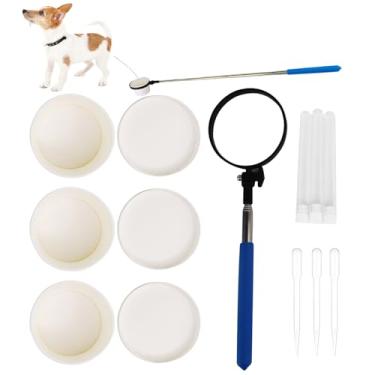 Imagem de Coletor de amostras de urina para cães | Coletor de urina telescópico de cabo longo | Bastão para cães fêmeas pequenas e grandes, kit de teste de xixi para gravidez de cães